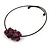 Flex Wire Choker Style Necklace with Semi-Precious Stone in Purple - view 6
