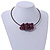 Flex Wire Choker Style Necklace with Semi-Precious Stone in Purple - view 2