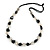 Black/ Transparent Square Resin Bead with Black Cords Necklace - 70cm Long
