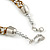 Statement Chunky White/ Bronze/ Light Brown Glass Bead Collar Style Necklace - 44cm L/ 5cm Ext - view 6