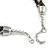 Statement Chunky Black/ White/ Bronze/ Peacock Glass Bead Collar Style Necklace - 44cm L/ 5cm Ext - view 5