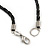 Romantic Purple Shell Black Faux Leather Cord Necklace - 53cm Long - view 7