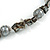 Grey Shell Nugget, Glass Bead Wire Necklace in Silver Tone - 60cm L - view 6