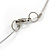 Grey Shell Nugget, Glass Bead Wire Necklace in Silver Tone - 60cm L - view 7