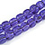 2 Strand Purple Square Resin Bead with Black Cords Necklace - 76cm L - view 4