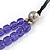 2 Strand Purple Square Resin Bead with Black Cords Necklace - 76cm L - view 5