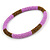 Statement Chunky Bronze/ Bubble Gum Pink Beaded Stretch Choker Style Necklace - 40cm L - view 3