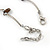 Delicate Brown Semiprecious Stone with Silver Bar Necklace - 42cm L/ 5cm Ext - view 5