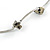 Delicate Grey/ Black Semiprecious Stone with Silver Bar Necklace - 42cm L/ 5cm Ext - view 4