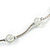 Delicate Transparent Glass Bead with Silver Bar Necklace - 47cm L/ 5cm Ext - view 4