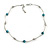Delicate Ceramic and Acrylic Bead Necklace In Silver Tone (Light Blue) - 45cm L/ 4cm Ext - view 1