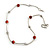 Delicate Ceramic and Acrylic Bead Necklace In Silver Tone (Burnt Orange) - 45cm L/ 4cm Ext - view 3