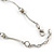 Delicate Ceramic and Acrylic Bead Necklace In Silver Tone (Off White/ Grey) - 45cm L/ 4cm Ext - view 5