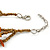 3 Strand Bronze Glass Beads, Burnt Orange Sea Shell Nuggets Necklace - 42cm L/ 3cm Ext - view 5