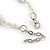 3 Strand White Glass Bead, Natural Sea Shell Necklace - 43cm L/ 4cm Ext - view 5