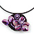 Purple Shell Flower Flex Wire Choker Necklace - Adjustable - view 3