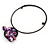 Purple Shell Flower Flex Wire Choker Necklace - Adjustable - view 4