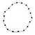 Ox Blood Crystal Beaded Necklace In Silver Tone Metal - 66cm L - view 4