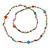 Long Pastel Multicoloured Shell Nugget, Ceramic and Glass Crystal Bead Necklace - 116cm L - view 6
