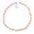 Pastel Pink Coin Shell and Crystal Glass Bead Necklace with Silver Tone Closure - 56cm L/ 5cm Ext - view 2