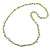 Long Celery Green Shell/ Light Green Glass Crystal Bead Necklace - 120cm L - view 5