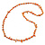 Long Orange Shell/ Transparent Glass Crystal Bead Necklace - 120cm L - view 4