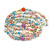 Long Pastel Multicoloured Semiprecious Stone Nugget, Agate and Glass Crystal Bead Necklace - 120cm L - view 2