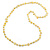 Long Daffodil Yellow Shell/ Transparent Glass Crystal Bead Necklace - 120cm L - view 5