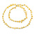 Long Daffodil Yellow Shell/ Transparent Glass Crystal Bead Necklace - 120cm L - view 4