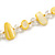 Delicate Butter Yellow Sea Shell Nuggets and Glass Bead Necklace - 48cm L/ 7cm Ext - view 5