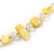 Delicate Butter Yellow Sea Shell Nuggets and Glass Bead Necklace - 48cm L/ 7cm Ext - view 7