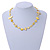 Delicate Butter Yellow Sea Shell Nuggets and Glass Bead Necklace - 48cm L/ 7cm Ext - view 4