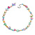 Delicate Pastel Multicoloured Sea Shell Nuggets and Glass Bead Necklace - 48cm L/ 7cm Ext