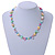 Delicate Pastel Multicoloured Sea Shell Nuggets and Glass Bead Necklace - 48cm L/ 7cm Ext - view 4