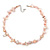 Delicate Pastel PInk Sea Shell Nuggets and Light Pink Glass Bead Necklace - 48cm L/ 7cm Ext - view 6
