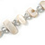 Delicate Off White Sea Shell Nuggets and Transparent Glass Bead Necklace - 48cm L/ 7cm Ext - view 4