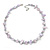 Delicate Pale Lavender Sea Shell Nuggets and Glass Bead Necklace - 48cm L/ 7cm Ext - view 5