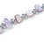 Delicate Pale Lavender Sea Shell Nuggets and Glass Bead Necklace - 48cm L/ 7cm Ext - view 4