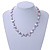 Delicate Pale Lavender Sea Shell Nuggets and Glass Bead Necklace - 48cm L/ 7cm Ext - view 3