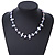 Delicate Pale Lavender Sea Shell Nuggets and Glass Bead Necklace - 48cm L/ 7cm Ext - view 2