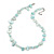 Delicate Arctic Blue Sea Shell Nuggets and Glass Bead Necklace - 48cm L/ 7cm Ext
