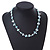 Delicate Arctic Blue Sea Shell Nuggets and Glass Bead Necklace - 48cm L/ 7cm Ext - view 2