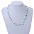 Delicate Arctic Blue Sea Shell Nuggets and Glass Bead Necklace - 48cm L/ 7cm Ext - view 3