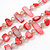 3 Row Peony Pink Shell And Pale Rose Pink Glass Bead Necklace - 45cm L - view 4