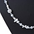 Long White/ Transparent Semiprecious Stone Nugget, Agate and Glass Crystal Bead Necklace - 116cm L - view 4