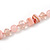 Long Pastel Pink Semiprecious Stone, Agate and Glass Bead Necklace - 120cm L - view 4