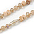 Long Pastel Caramel Semiprecious Stone, Agate and Glass Bead Necklace - 120cm L - view 4