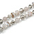 Long Light Grey Semiprecious Stone, Agate and Glass Bead Necklace - 120cm L - view 2