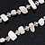 Long Off White Shell/ Transparent Glass Crystal Bead Necklace - 110cm L - view 6