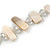 Long Off White Shell/ Transparent Glass Crystal Bead Necklace - 110cm L - view 5